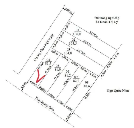 Lô góc 81,5m² – mặt đường nhựa 8m gần UBND & chợ Tân Phong, giá chỉ 2,0xx tỷ ZALO 0567 222 555