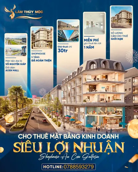 CHO THUÊ SHOPHOUSE AN CỰU CITY – CẠNH AEON MALL HUẾ
