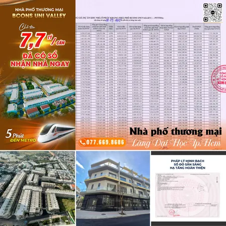 👉 BCONS UNI VALLEY – Nhà phố thương mại giữa lòng thung lũng tri thức phía Đông Sài Gòn, Giá 7.5 tỷ/căn, chỉ còn 91 căn