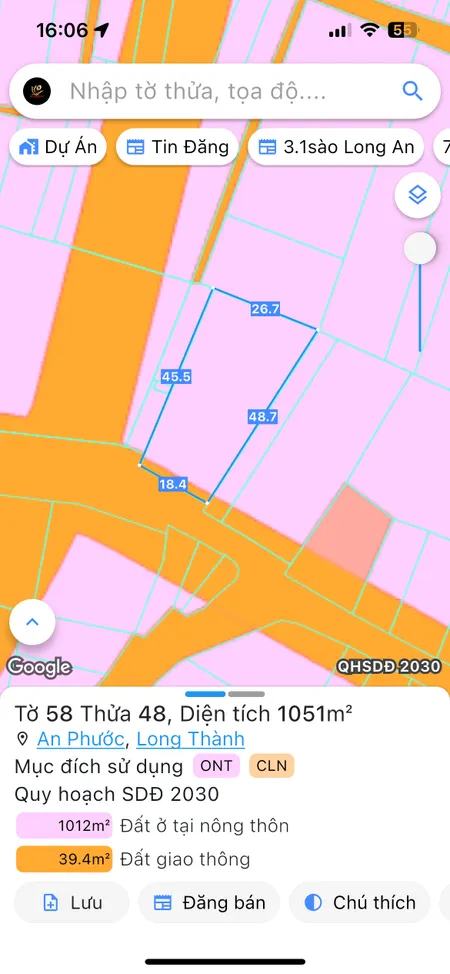 Bán nhà 1051.1m² ngang 18m giá 25 tỷ Xã An Phước