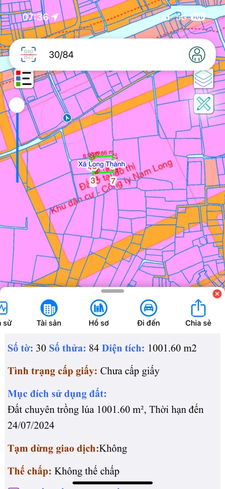 Bán đất 48000m² ngang 500m giá 480 tỷ Xã Long Thành