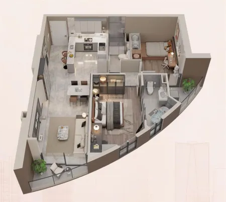 Căn 2pn 73m2 dự án the queen 360 giải phóng ban công đông nam giá 6,47tỷ full nội thất