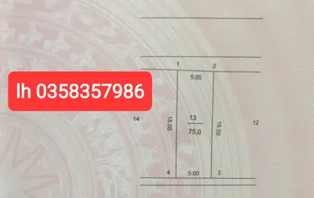 Bán đất 75.0m² ngang 5.00m giá 5.63 tỷ Xã Sóc Sơn