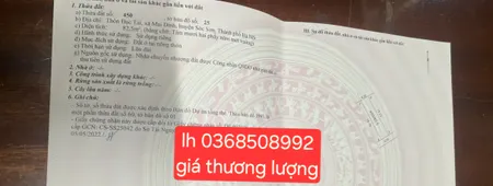 Bán đất 82,5m² ngang 4,3m giá 2.88 tỷ Xã Sóc Sơn