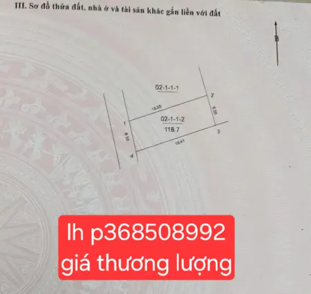 Bán đất 118,7m² ngang 6,5m giá 4.27 tỷ Xã Kim Anh