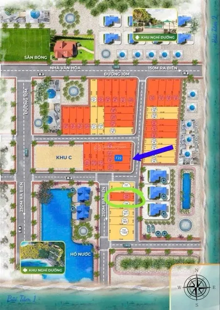 Em cần bán gấp mảnh này đối diện ngay nhà văn hóa sân bóng, 82 m2, ngay khu du lịch biển quất lâm