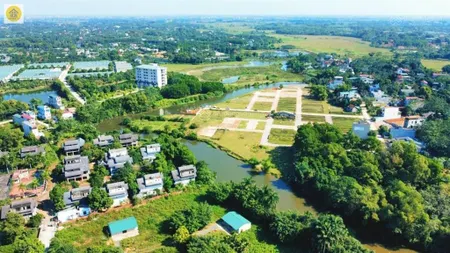 Cắt lỗ giá rẻ mảnh đất 99m2 ngay ngã ba chợ hòa lạc vào 1p kinh doanh buôn bán luôn