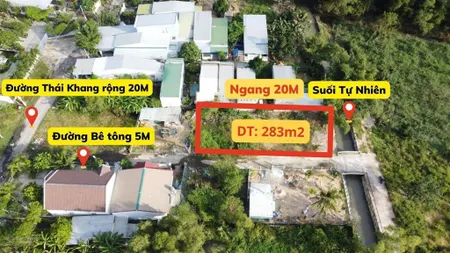 Bán lô đất đẹp hẻm đường thái khang, phước đồng view suối giá tốt