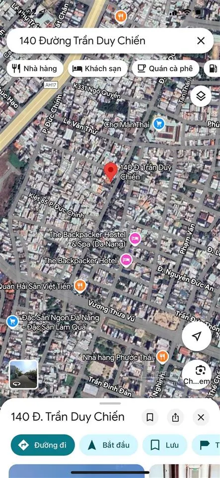 Bán lô đất đẹp đường 10m5 trần duy chiến gần vương thừa vũ, sơn trà 148m2 giá 18,5 tỷ