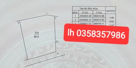 Bán đất 80.0m² ngang 7.34m giá 1.44 tỷ Xã Sóc Sơn