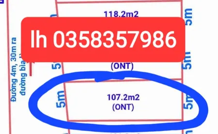Bán đất 107.2m² ngang 5m giá 2.52 tỷ Xã Sóc Sơn