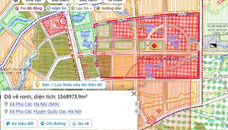 Bán đất 1598973.9m² ngang 1111m giá 22.56 tỷ Xã Phú Cát