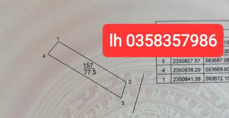 Bán đất 77.5m² ngang 4m giá 2.58 tỷ Xã Nội Bài