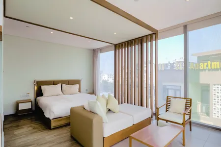Chủ cần bán nhanh căn studio tầng cao view biển Fusion Suite, sẵn sổ vĩnh viễn, tặng full nội thất