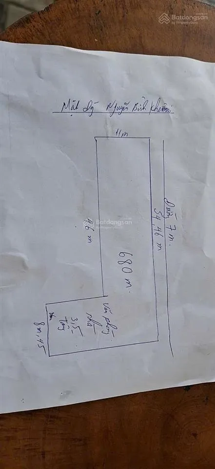 Bán lô đất tặng nhà xưởng 680m lô góc mặt đường nguyễn bỉnh khiêm. giá 35tr/m.