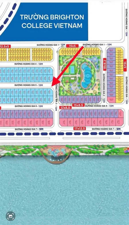 Bán lô góc liền kề hoàng gia 5, hg501, 167m2, đối diện công viên, gần hồ vinhomes global gate