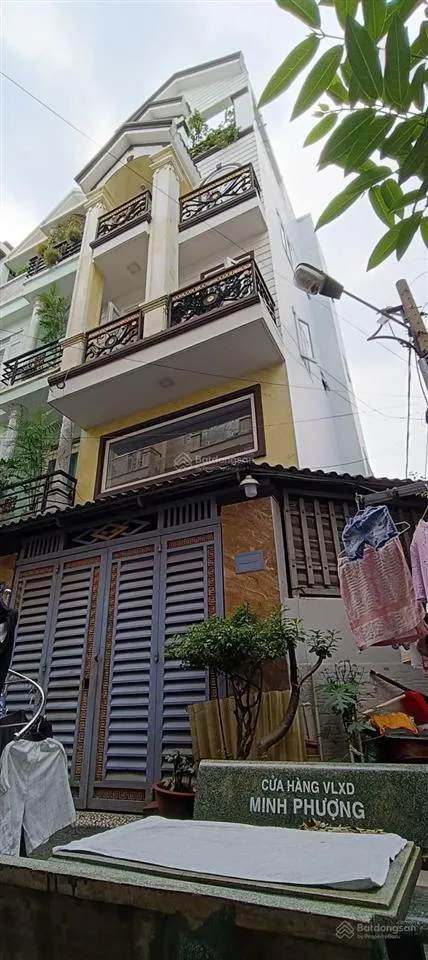 Bán nhà lô góc 4 tầng xây mới 60m2(4,1m x 13m) quang trung, p.14, gò vấp hẻm nhựa 5m, không ngập