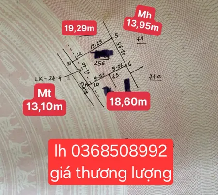 Bán đất 256m² ngang 13,1m giá 4.4 tỷ Xã Kim Anh