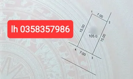 Bán đất 105.0m² ngang 7.0m giá 5.6 tỷ Xã Sóc Sơn