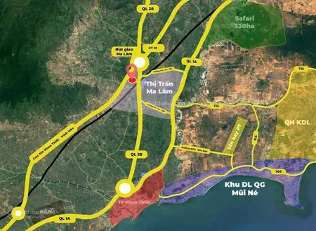 Bán 500m2 đất cln đất gần ql 28, chợ ma lâm, kho bạc htb, kết nối cao tốc, sân bay