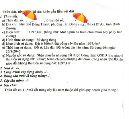 Bán đất đường nhựa giá rẻ tại dĩ an bình dương