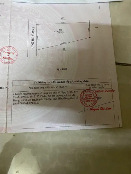 BÁN ĐẤT 1005m2 PHÙ HỢP XÂY TRỌ,NHÀ XƯỞNG