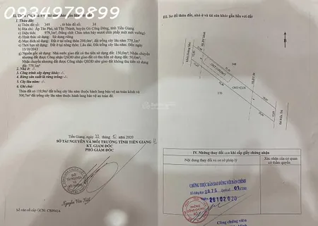 Bán 979m2 đất mặt tiền đê biển, ấp Tân Phú, Xã Tân Thành có nhà yến 500 tổ