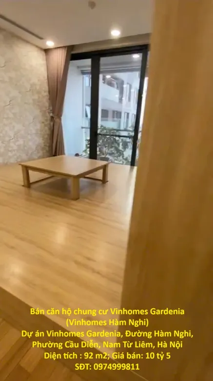 Bán căn hộ chung cư Vinhomes Gardenia (Vinhomes Hàm Nghi)