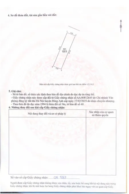 Bán đất 100m² ngang 5m giá 8.45 tỷ Xã Phúc Thịnh