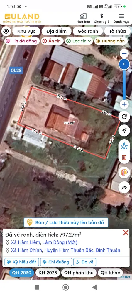 Bán đất 792m² giá 6 tỷ Xã Hàm Liêm