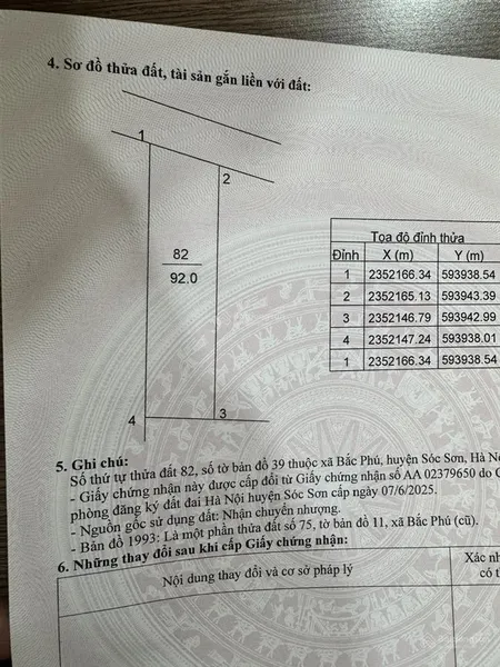 Bán đất bắc phú, 25 triệu / m2, 92 m2, mặt tiền 5m, ngõ rộng 9m, view đẹp