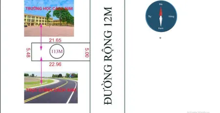119m2 đất phú thịnh full thổ cư, mặt tiền 5m, đường trước đất 12m, giá 18,5 triệu/1m2