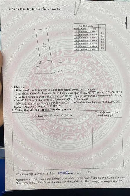 Bán đất phù lỗ sóc sơn 102m mặt tiền 6,3m, ngõ rộng hơn 3m. chỉ 10m ra ql3, 5 phút