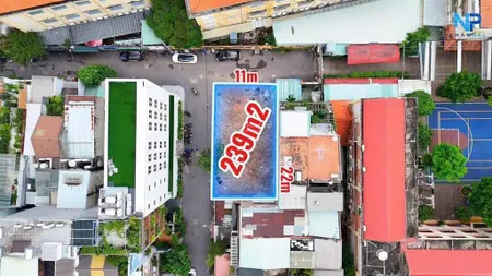 Siêu khan hiếm! bán gấp khuôn đất góc 2 mặt tiền 240m2 hai bà trưng quận 3 chỉ 85tỷ xây hầm 8 tầng