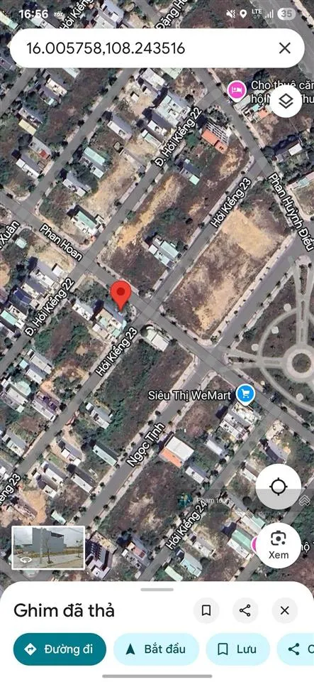 Bán lô góc 2 mặt tiền phan hoan & hối kiểng 23, nam hòa xuân 175m2, giá 10ty500 thương lượng