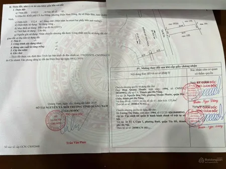 Chào bán lô đất mặt tiền trần thủ độ đẹp vuông vức giá tốt