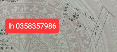 Bán đất 60m² ngang 4.18m giá 1.32 tỷ Xã Kim Anh