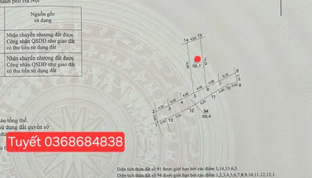Bán đất 56.1m² ngang 4m giá 3.35 tỷ Xã Đông Anh