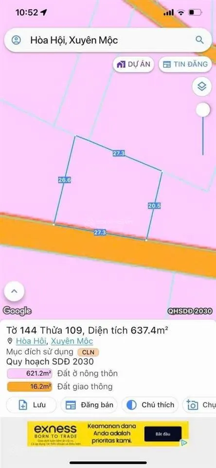 Chính chủ cần bán đất có thổ cư, giá còn thương lượng
