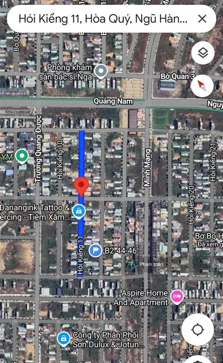 Bán điện âmnam hòa xuân đường hói kiểng 11, đông nam, 105m2, đường 7m5 giá đầu tư 5ty320 lô sạch