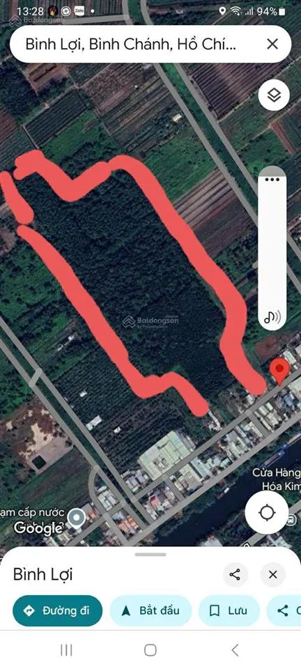 Đất đường vườn thơm, xã bình lợi, bình chánh, tphcm dt 61703.2m2 nông nghiệp