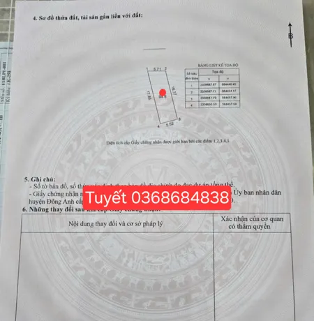 Bán đất 94.5m² ngang 5.7m giá 11.75 tỷ Xã Phúc Thịnh