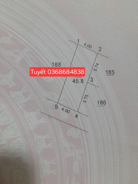 Bán đất 45.8m² ngang 4m giá 3.75 tỷ Xã Phúc Thịnh