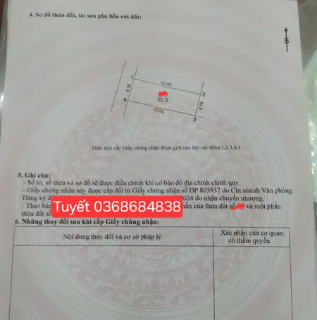Bán đất 50m² ngang 4.2m giá 3.75 tỷ Xã Phúc Thịnh