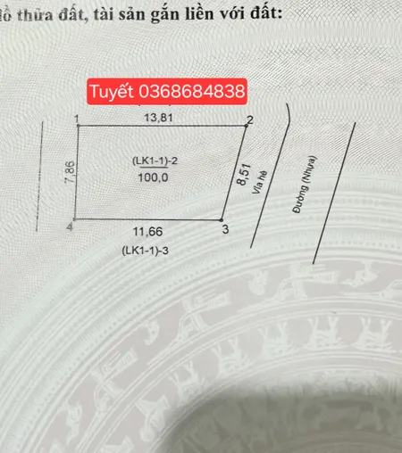 Bán đất 100m² ngang 8.5m giá 15.45 tỷ Xã Phúc Thịnh