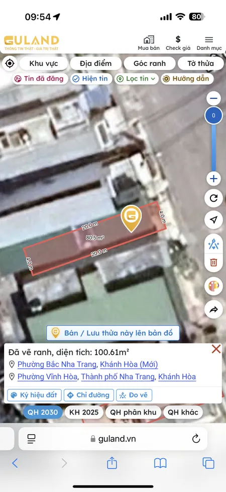 Bán đất 100.6m² giá 4.85 tỷ Phường Bắc Nha Trang