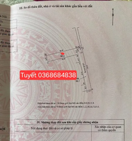 Bán đất 80m² ngang 4m giá 5.75 tỷ Xã Thư Lâm
