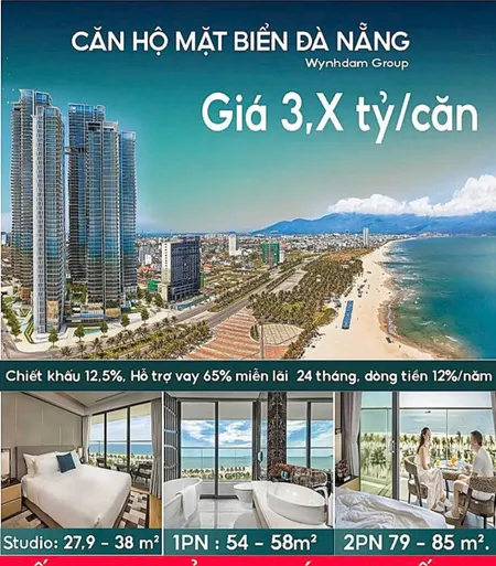 Căn hộ cao cấp view biển Mỹ Khê Đà Nẵng sinh lời cao chỉ từ 3.x tỷ/căn