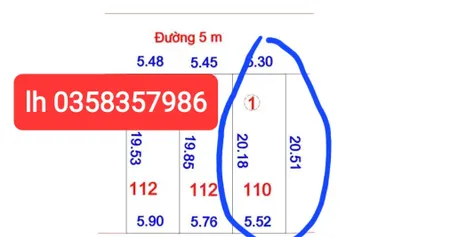 Bán đất 110m² ngang 5.30m giá 1.76 tỷ Xã Kim Anh