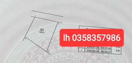 Bán đất 100m² ngang 9.04m giá 800 triệu Xã Trung Giã